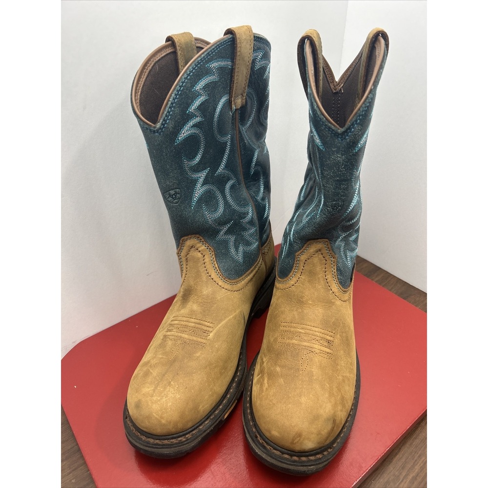 Ariat Work Boot WorkHog H2O 10018577โ WOMENS SIZE 9B Medium-Aged Bark/Topaz